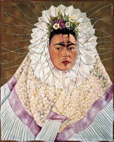Tehuana olarak otoportre veya aklımdaki Diego by Frida Kahlo