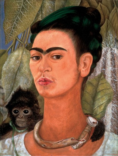 Maymun ile Otoportre by Frida Kahlo