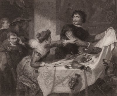 Shakespeare: Hırçının Evcilleştirilmesi (gravür) by Friedrich Schwoerer