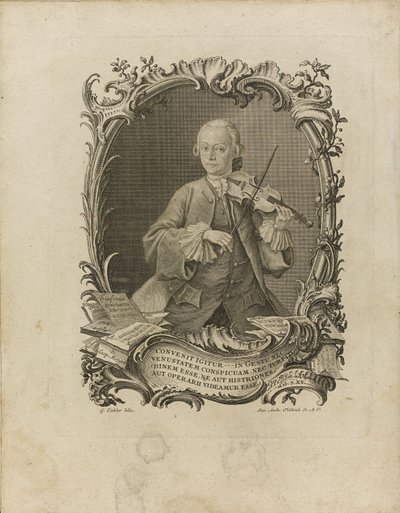 Leopold Mozart. Kapsamlı Bir Keman Eğitmeni Girişiminin ön yüzü, 1756 by Friedrich
