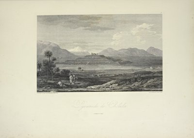 Cholula Piramidi, Gmelin tarafından çizilmiş, Alexander von Humboldt ve Aime Bonpland tarafından 
