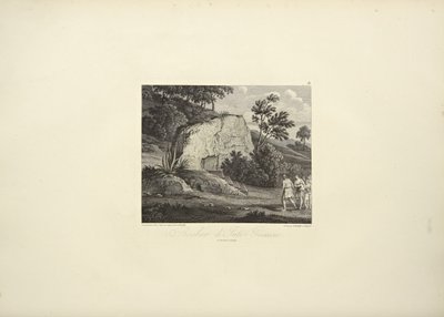 Inti-Guaicu Kayası, Koch tarafından çizilmiş, Dutterhoffer tarafından oyulmuş, Alexander von Humboldt ve Aime Bonpland tarafından 
