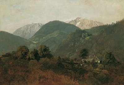 Arka planda Schneeberg ile Scheuchenstein
