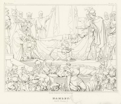 Hamlet, Act V, Sahne 2 (gravür) by Friedrich August Moritz Retzsch