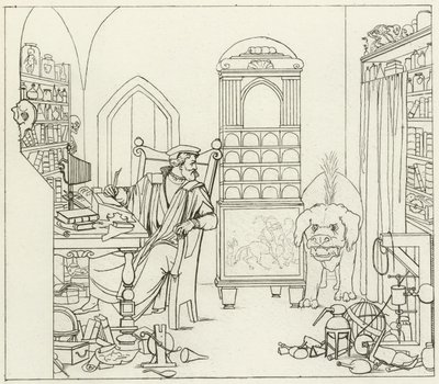 Goethes Faust için İllüstrasyon by Friedrich August Moritz Retzsch