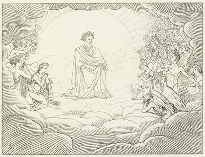 Goethes Faust için İllüstrasyon by Friedrich August Moritz Retzsch