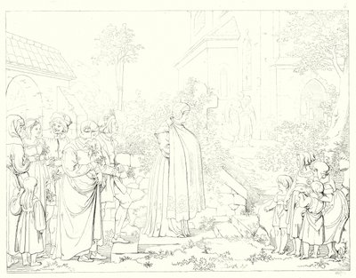 Schiller'in Lied von der Glocke veya Çanın Şarkısı için çizim (gravür) by Friedrich August Moritz Retzsch