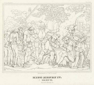 Kral Henry IV, Bölüm II, Perde III, Sahne 2 (gravür) by Friedrich August Moritz Retzsch