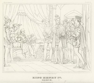 Kral Henry IV, Bölüm II, Perde IV, Sahne 4 (gravür) by Friedrich August Moritz Retzsch