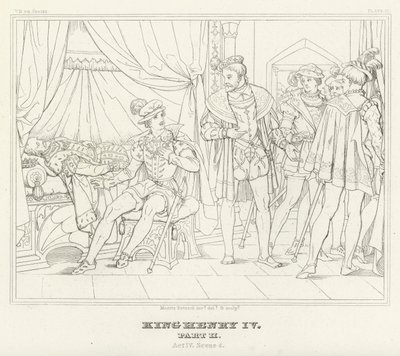 Kral Henry IV, Bölüm II, Perde IV, Sahne 4 (gravür) by Friedrich August Moritz Retzsch