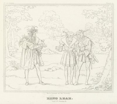 Kral Lear, Perde IV, Sahne 6 (gravür) by Friedrich August Moritz Retzsch