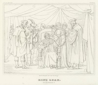 Kral Lear, Perde IV, Sahne 7 (gravür) by Friedrich August Moritz Retzsch