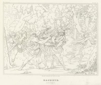 Macbeth, Perde III, Sahne 3 (gravür) by Friedrich August Moritz Retzsch