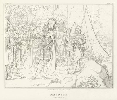 Macbeth, Act V, Sahne 5 (gravür) by Friedrich August Moritz Retzsch