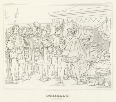 Othello, Perde V, Sahne 2 (gravür) by Friedrich August Moritz Retzsch