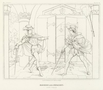 Romeo ve Juliet, Act V, Sahne 3 (gravür) by Friedrich August Moritz Retzsch