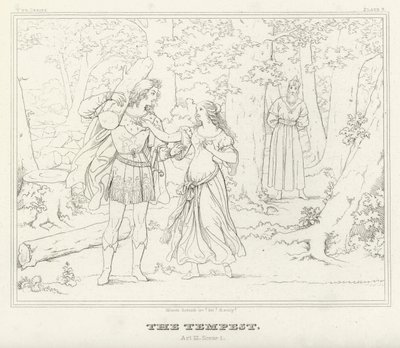 Fırtına, III. Perde, 1. Sahne (gravür) by Friedrich August Moritz Retzsch