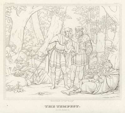 Fırtına, II. Perde, 1. Sahne (gravür) by Friedrich August Moritz Retzsch