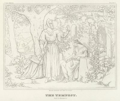 Fırtına, I. Perde, 2. Sahne (gravür) by Friedrich August Moritz Retzsch