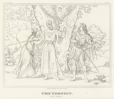 Fırtına, I. Perde, 2. Sahne (gravür) by Friedrich August Moritz Retzsch