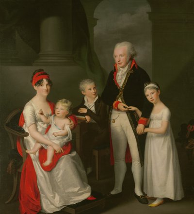 Marc Andre Souchay (1759-1814) ve Ailesi, c.1805 by Friedrich Carl Groger