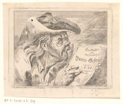 Elinde broşür olan yaşlı bir çiftçinin büstü by Friedrich Christian Gottlieb Geyser (possibly)