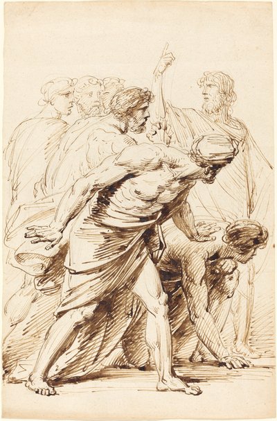 Antik Elbiseli Yedi Adam by Friedrich Heinrich Fuger