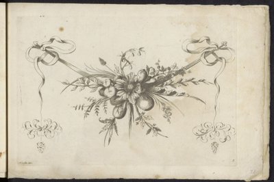 Festool van vruchten, bladeren en bloemen Farklı Yeni Çiçekler ve Meyveler Festoon (seri başlığı) by Friedrich Jacob Morisson