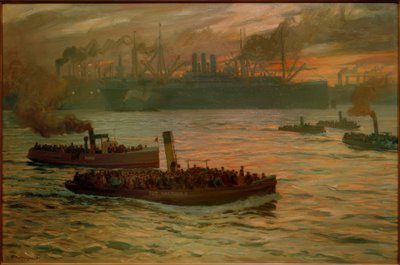 Vazgeçme zamanı. Hamburg limanında by Friedrich Kallmorgen
