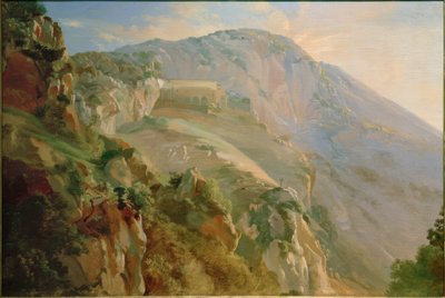 Subiaco yakınlarındaki dağlarda Manastır by Friedrich Nerly