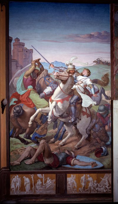 Odorado ve Gildippe çifti - Fresk by Friedrich Overbeck