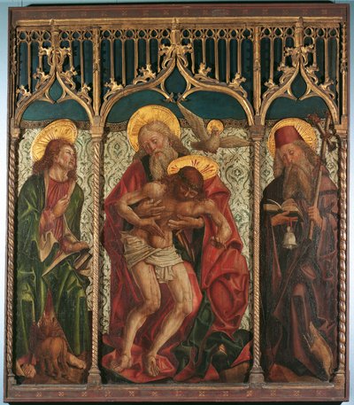arasındaki Kutsal Üçlü St. Mark ve Antony Hermitage by Friedrich Pacher