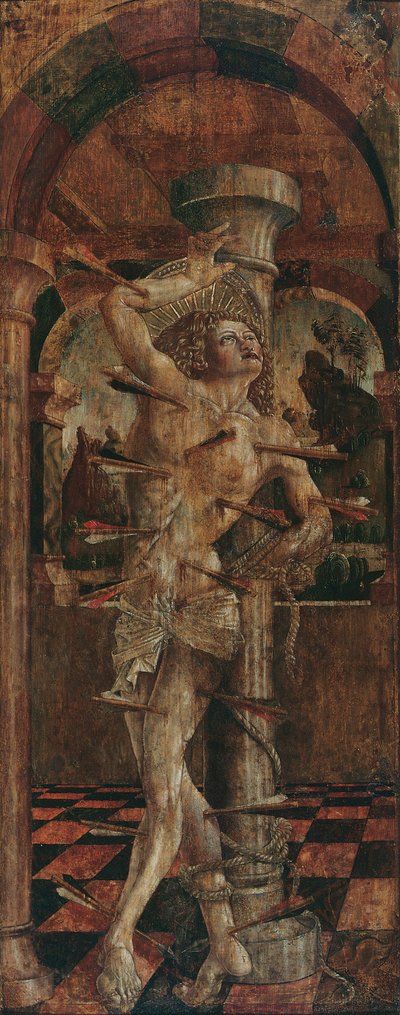 Aziz Sebastian (içeride) ve St. Sebastian (dışarıda) by Friedrich Pacher