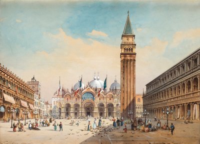 Piazza di San Marco, Venedik, Friedrich Perlberg by Friedrich Perlberg