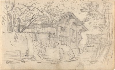 Bir İsviçre Kır Evi Avlusu by Friedrich Salathé