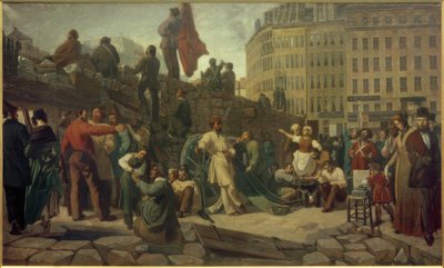 Şubat Devrimi 1848, Paris Barikatları / Mücevher. Martersteig by Friedrich Wilhelm Martersteig