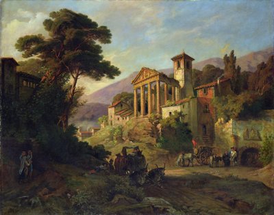 İtalyan Manzarası, 1871 by Friedrich Wilhelm Mueller