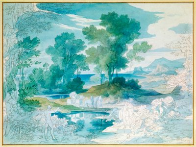 Ulysses ve Nausicaa (suluboya) by Friedrich the Elder Preller