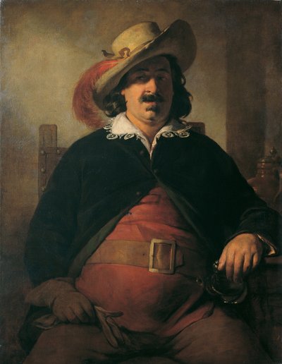 Manzara ressamı Ignaz Raffalt Falstaff olarak by Friedrich von Amerling