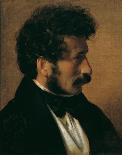 Der Maler Theodor Alconiere by Friedrich von Amerling