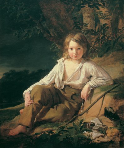 bir balıkçı çocuk by Friedrich von Amerling