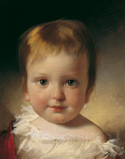 Baron Alexander Vesque von Püttlingen çocukken by Friedrich von Amerling