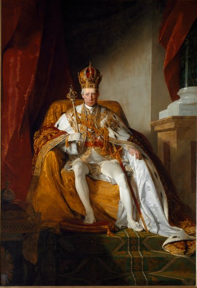 İmparatorluk cübbesi giyen Avusturya İmparatoru II. Franz