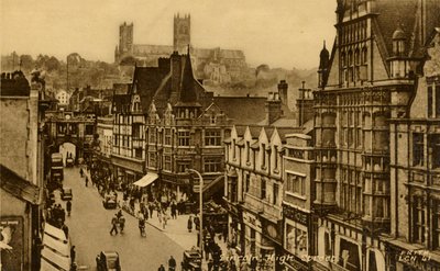 Lincoln High Street, 19. yüzyılın sonları ile 20. yüzyılın başlarında. by Frith and Co
