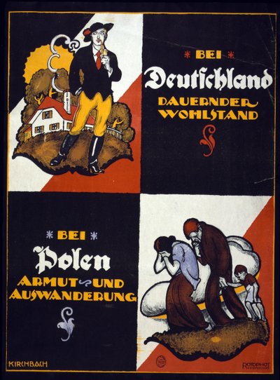 Polonya Karşıtı Alman afişi by Fritz Gottfried Kirchbach