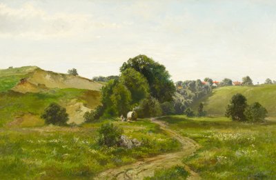 Yaz tepelik manzara by Fritz Halberg Krauss