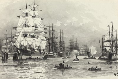 yelkenli gemi limanı by Fritz Stoltenberg