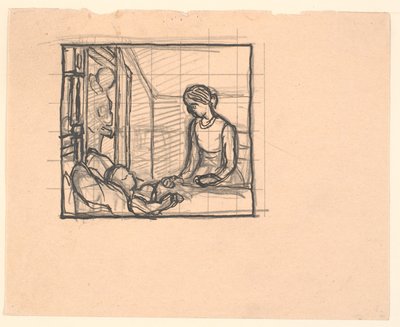 Sonra kapı çaldı ve zavallı yaşlı bir adam geldi ... by Fritz Syberg