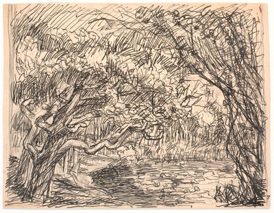Bir orman gölü by Fritz Syberg
