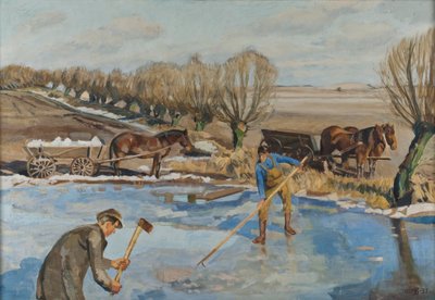 Buz getiren ırgatlar, 1927 by Fritz Syberg